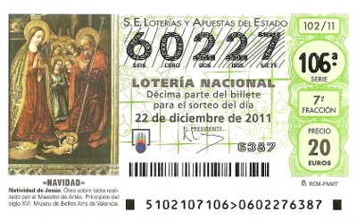 SORTEO LOTERIA DE NAVIDAD 2011 Y REYES 2012